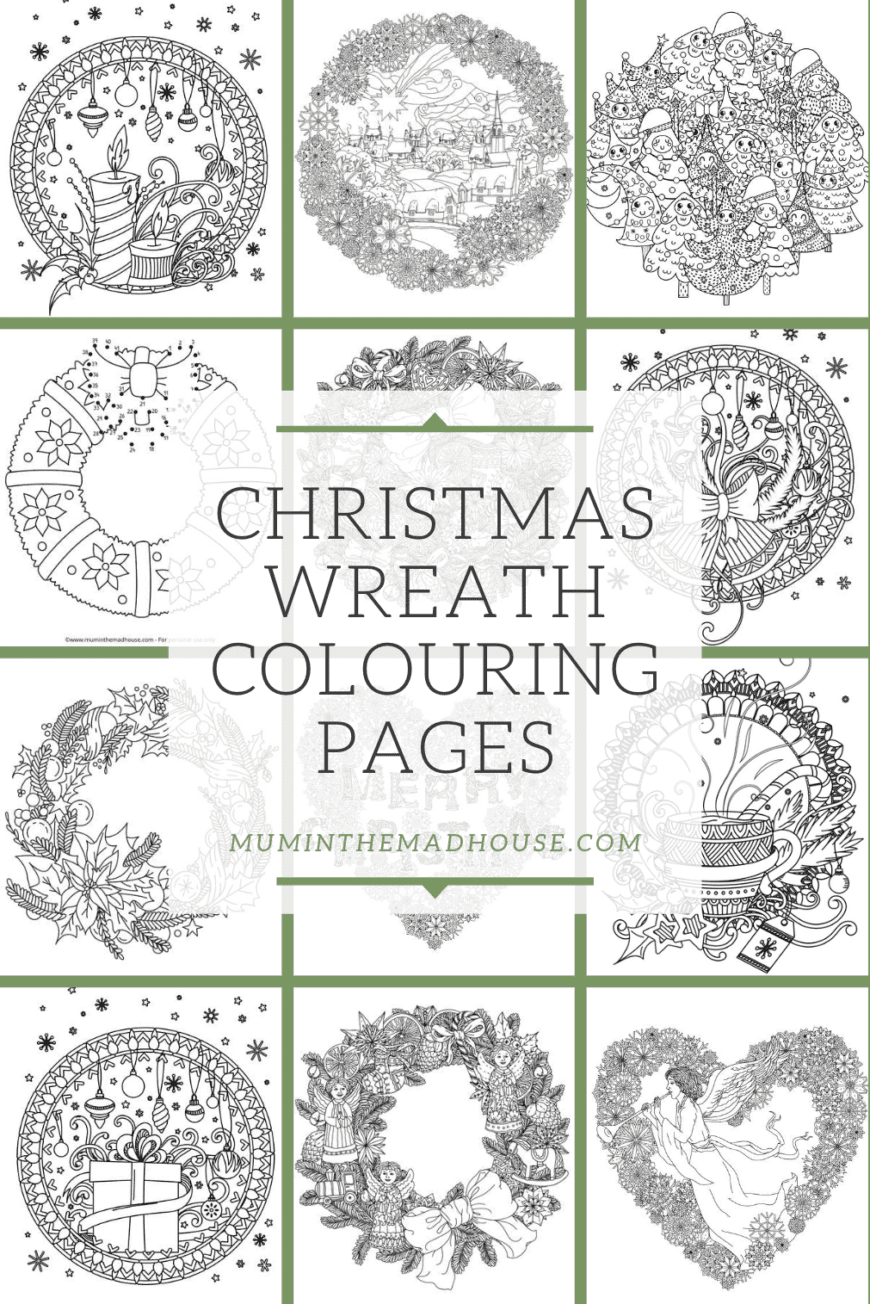 Celebrate the Festive Season with our fabulous free Christmas Wreath Colouring Pages - A fun season craft for all
