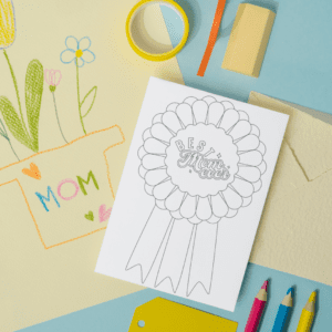 Best Mom Ever Rosette Mother's Day Card