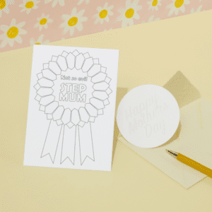 Not so Evil Step Mum Rosette Mother's Day Card