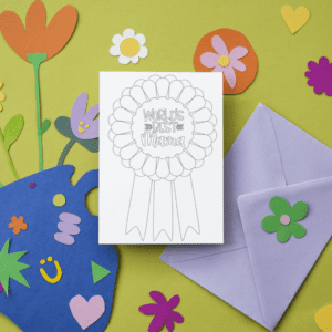 World's Best Mama Rosette Mother's Day Card