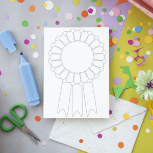 Black Rosette Mother's Day Card