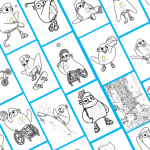 Paris 2024 Olympic and Paralympic Mascot Colouring pages
