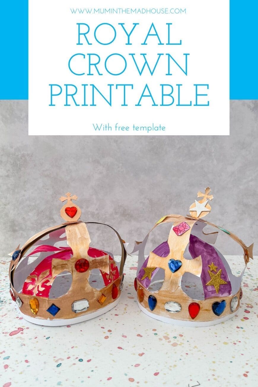 This mock St James Crown is perfect for celebrating the King's coronation. A crown that is fit for a Royal King. Free printable template to download, colour and wear.