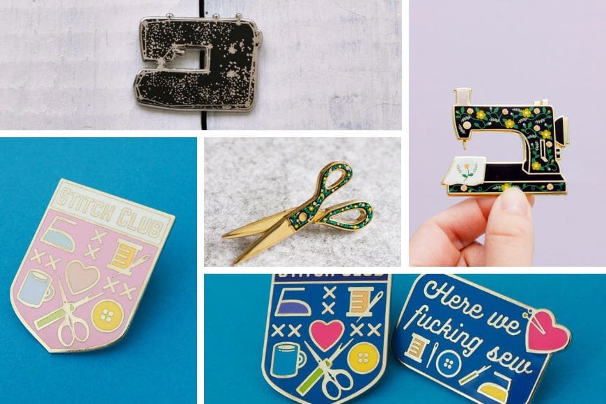 Enamel sewing pin badges