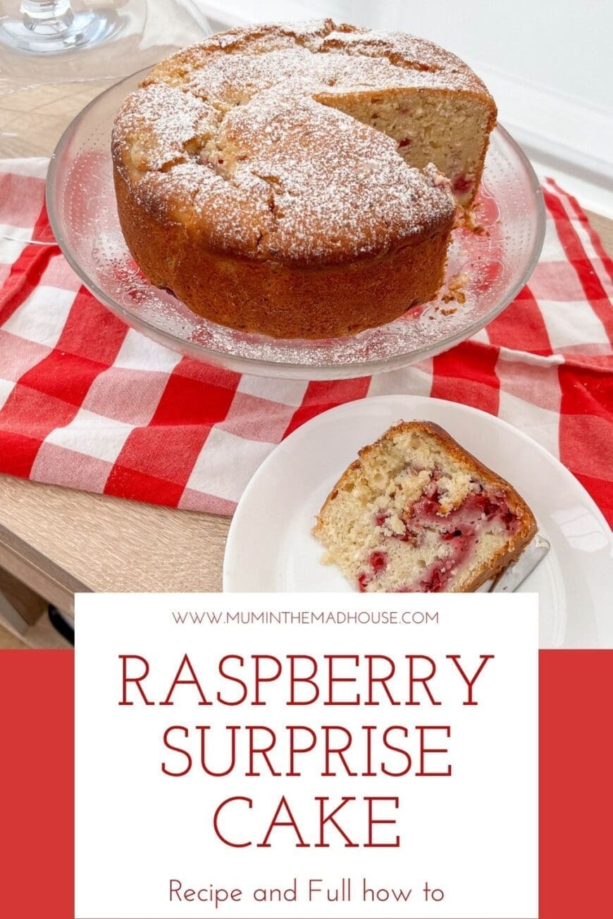This Raspberry Cake has a surprise ingredient that makes it incredibly moist and morish
