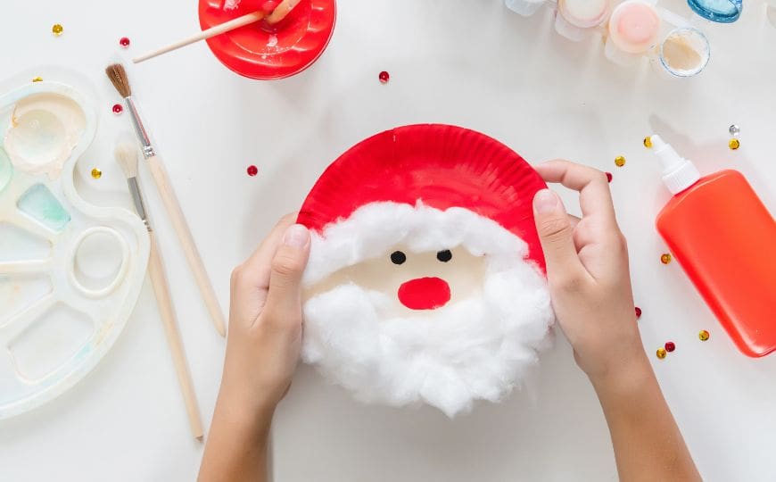 Paper Plate Santa Craft for Kids