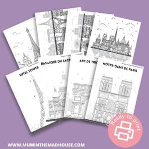 Paris Colouring Pages to Download