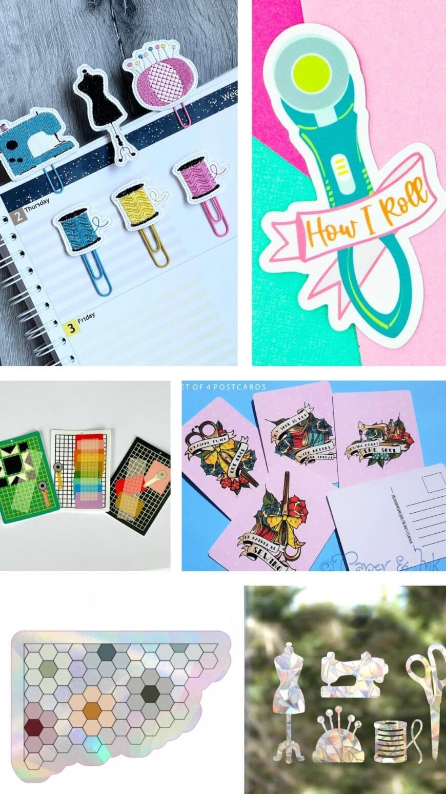 The best Gift Guide for Quilters Under £10 - 40 plus ideas for people who sew: including stationery, jewelry, patches and fun gifts