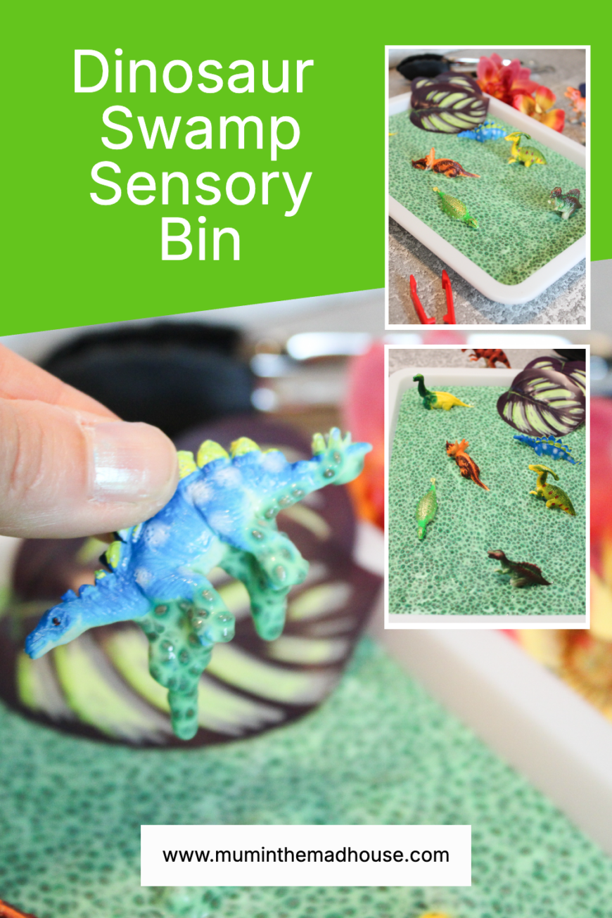Get ready for prehistoric adventures with this amazing Dinosaur Swamp Sensory Bin! 🦖🌊 Unleash your little ones' creativity and curiosity as they dive into a world of swamps, fossils, and dinosaurs. This sensory bin is perfect for imaginative play, and your kids will love exploring the swampy sensations, digging up dinosaurs and creating their very own Jurassic world. 🦕💡    