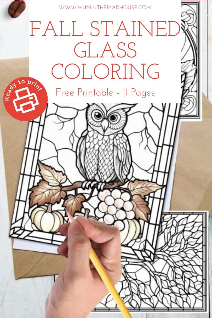 Looking for autumn-themed activities? Download these 11 free stained glass coloring pages and enjoy hours of creative relaxation with fall’s favorite symbols.