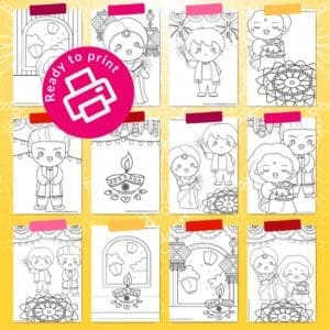 Diwali Colouring Pages Download