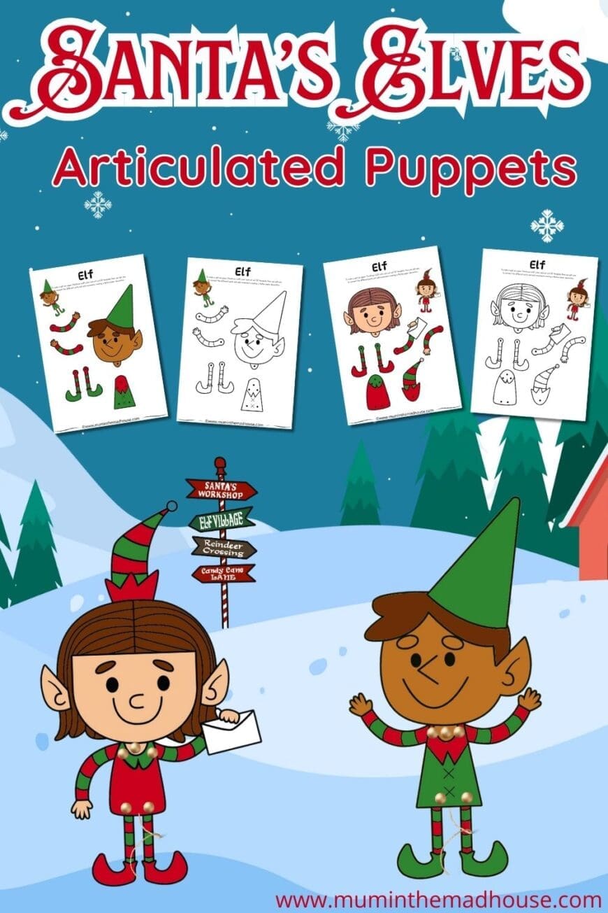 Celebrate the holidays with these adorable elf puppets! Download our free printable templates—choose from pre-colored or color-your-own versions for endless fun.