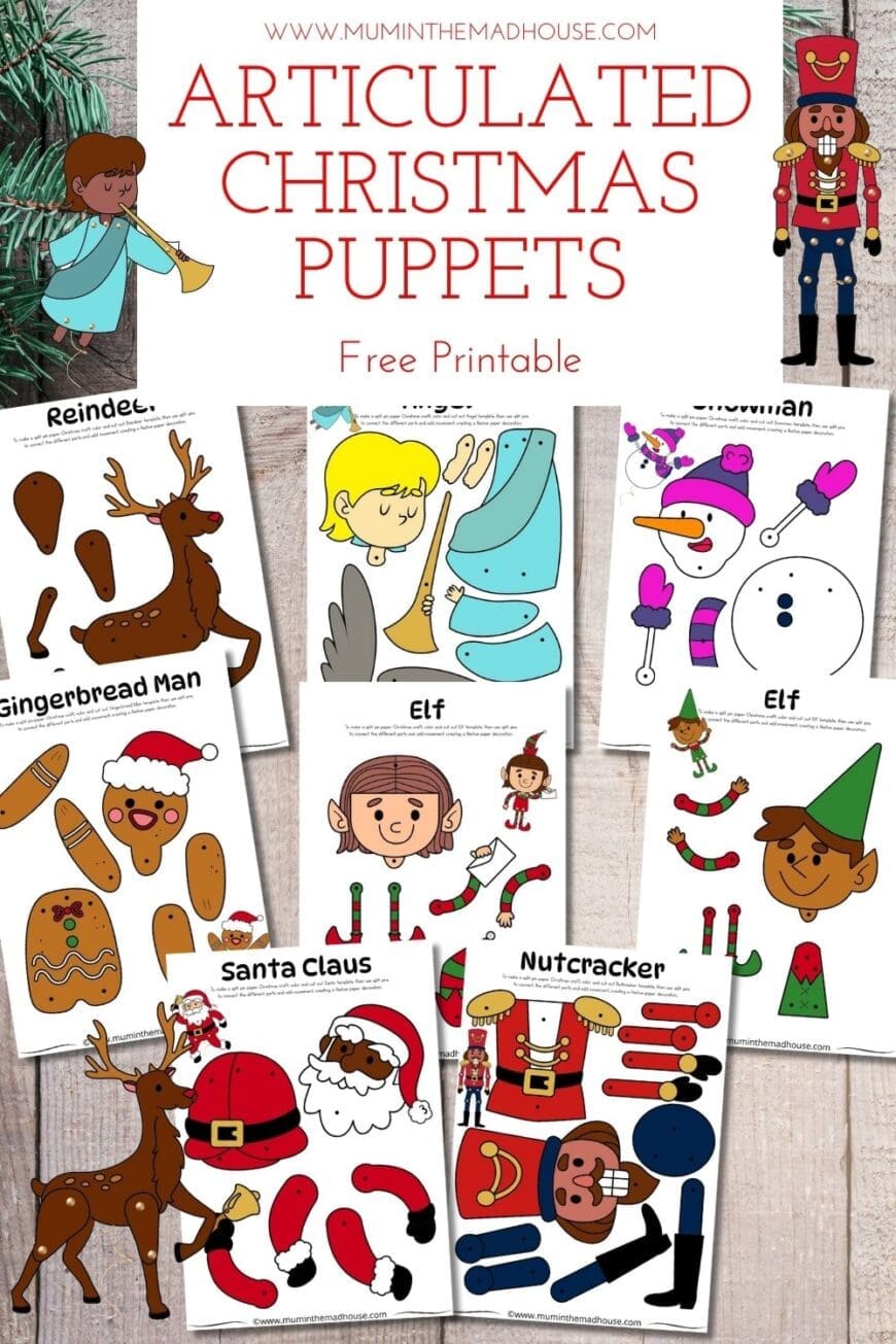Keep the kids entertained this holiday season with these printable Christmas puppet templates. Fun, easy, and featuring characters like Santa Claus, reindeer, and elves!