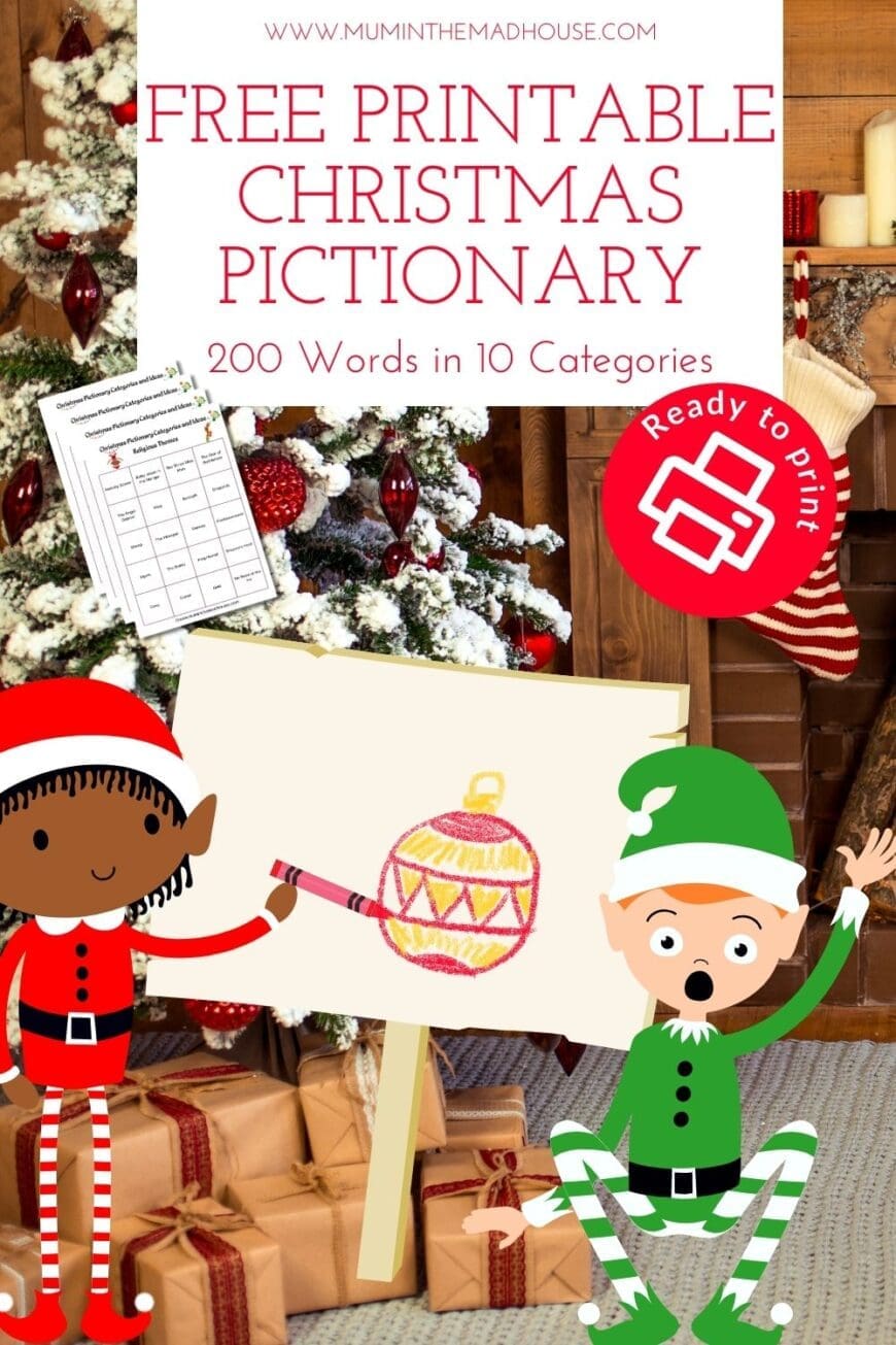 Looking for a fun holiday activity? Download these free printable Christmas Pictionary cards! Perfect for family gatherings, kids, teens, and adults. Get yours now!