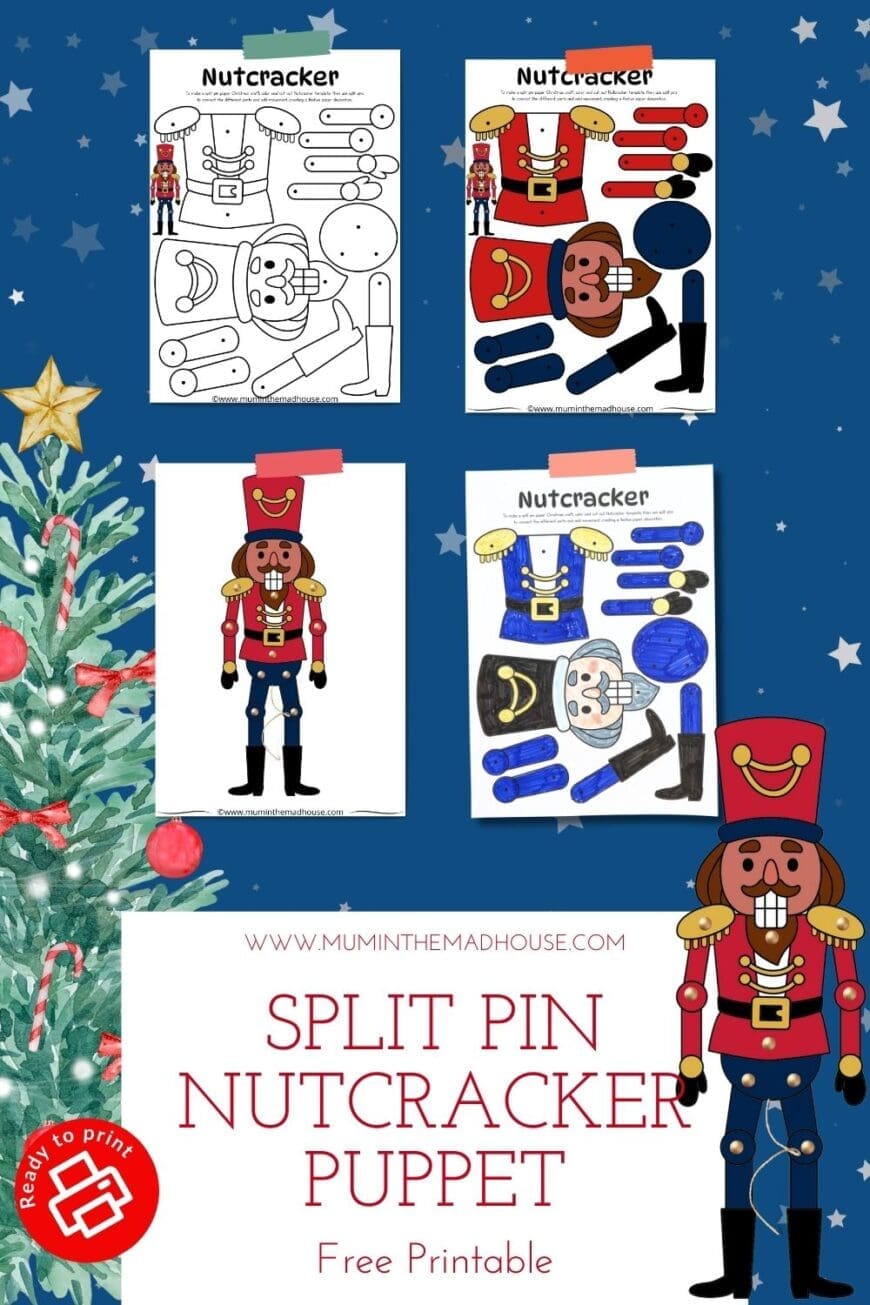 Get into the Christmas spirit with our free printable Nutcracker puppet! Choose from a colored version or color your own. Perfect for festive family crafting.