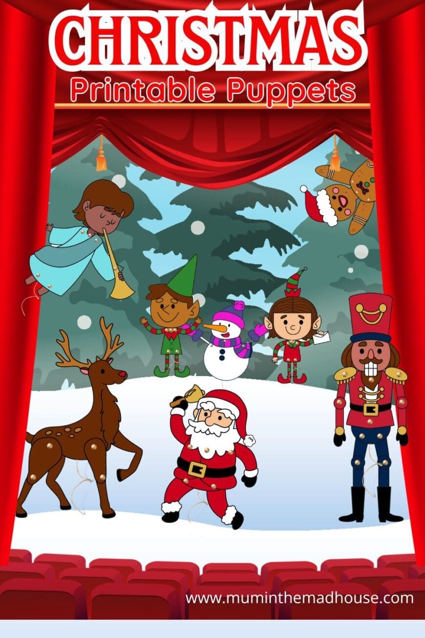 Add a crafty touch to your holiday celebrations with these free printable Christmas paper puppets! Featuring Santa, elves, reindeer, and more, these puppets are perfect for kids’ DIY activities and holiday fun.