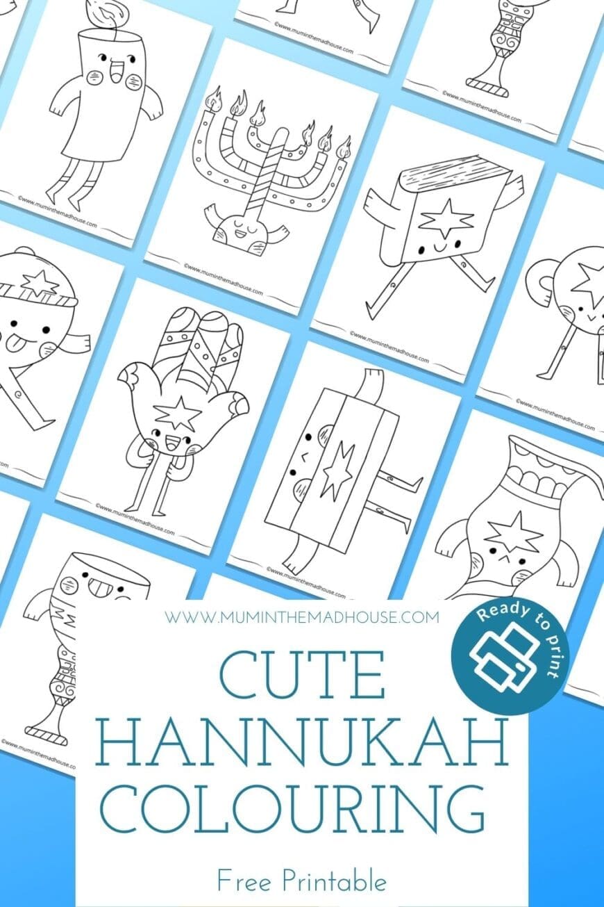 Celebrate Hanukkah with these 10 cute and simple coloring pages! Perfect for kids and seniors, these designs are easy to color and full of holiday cheer.