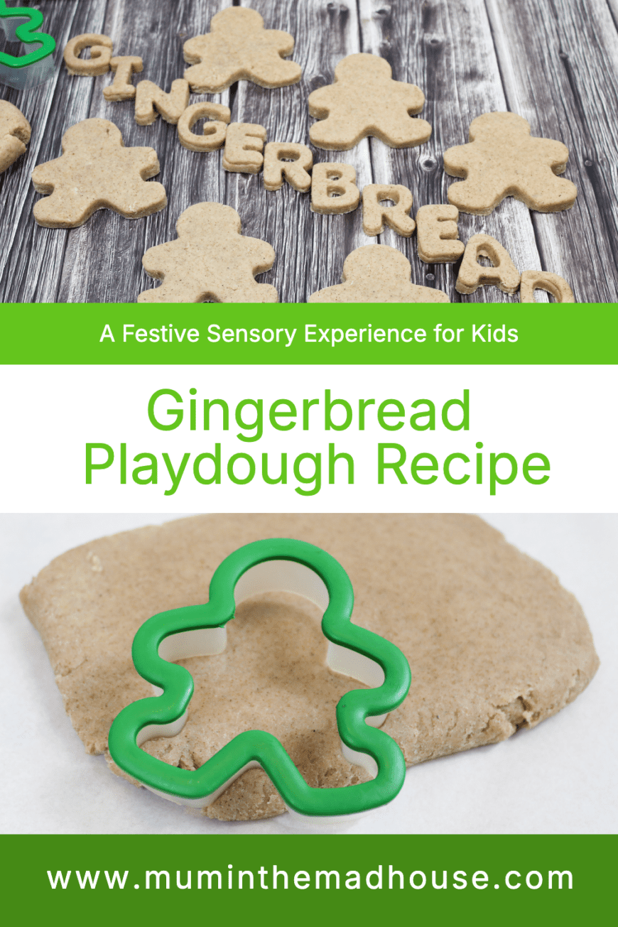 Looking for a festive activity? Try this easy DIY gingerbread playdough! It’s a safe and fun sensory craft for kids, perfect for creative play during the holidays.