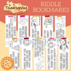 Thanksgiving Riddle Bookmarks Download