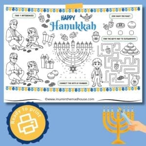 Hanukkah Activity Sheet Download