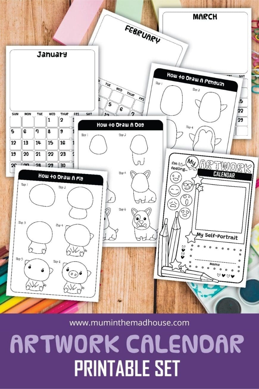 Encourage creativity and learning with this fun “I Can Draw” calendar printable! Each month features a step-by-step guide for kids to draw cute animals and personalize their own calendar. Download for free and start the creative journey!