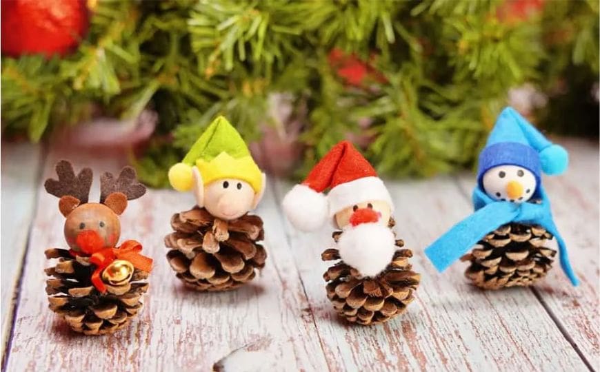 Pinecone Christmas Characters