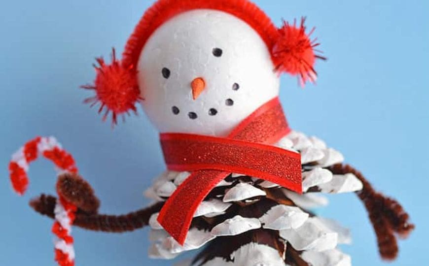 Pine Cone Snowman Ornaments