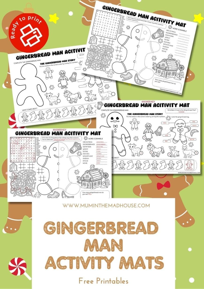 Add some holiday fun to your classroom or home with these free Gingerbread Man printables. Ideal for kindergarten activities, crafts, and learning fun!