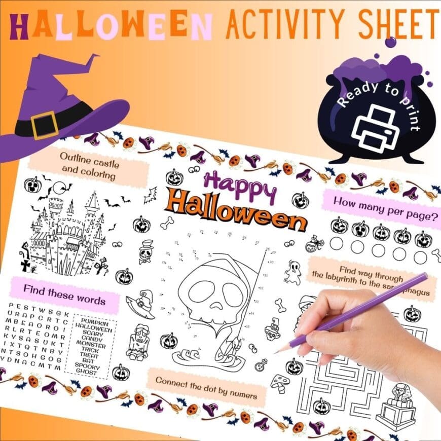 Free Printable Halloween Fun Activity Sheet – Perfect for Kids!