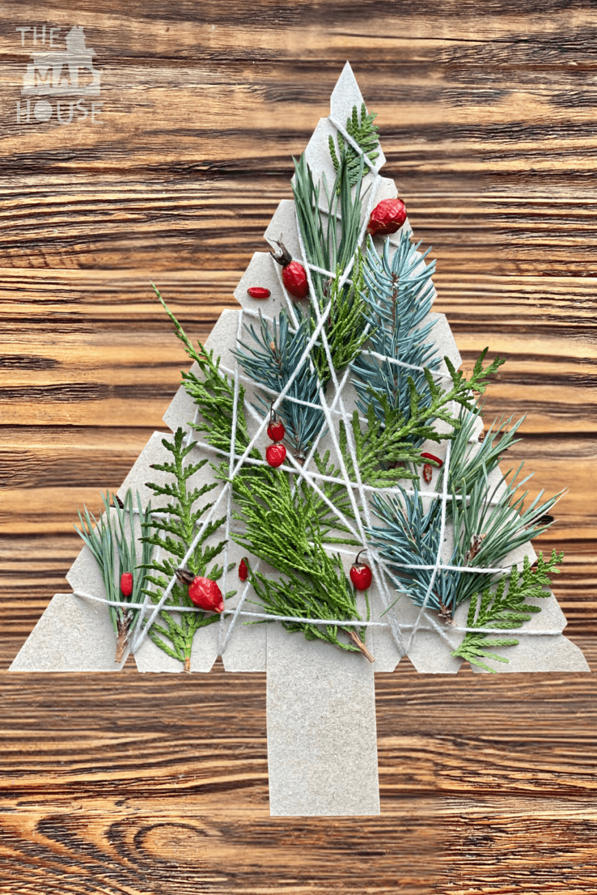 Make these adorable nature-inspired Christmas trees with just cardboard and twine. A simple, eco-friendly craft for kids that’s perfect for holiday decorating!