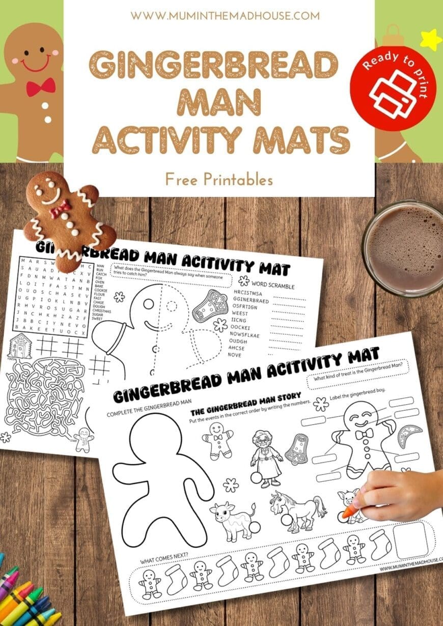 Engage your kindergarteners with these fun and free Gingerbread Man printables. Perfect for holiday-themed activities and learning! From crafts to worksheets, these printables will make learning joyful.