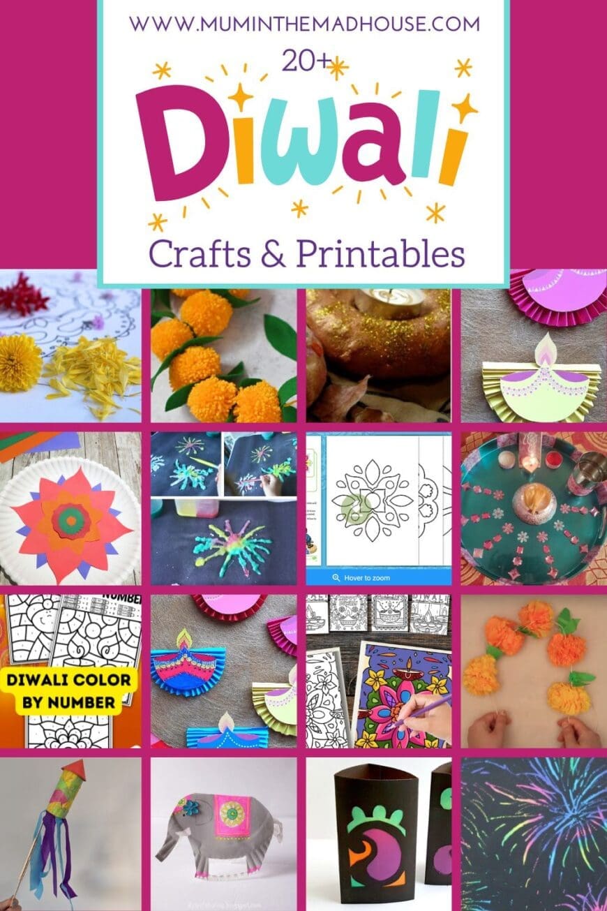 Explore 20 exciting Diwali printables and crafts for kids! From paper diyas to colorful rangoli, these activities are perfect for celebrating Diwali at home or school