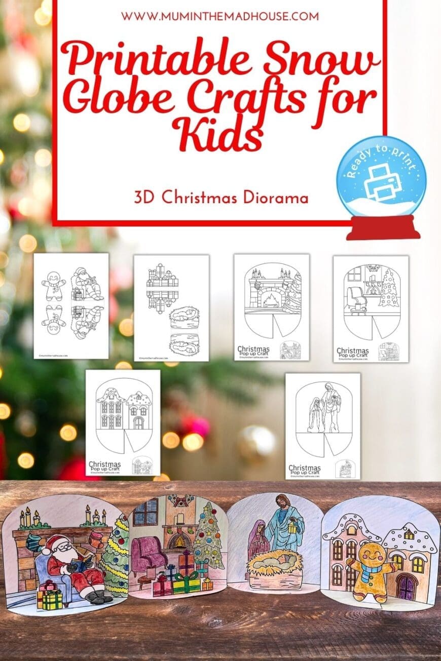 Bring Christmas to life with 3D printable dioramas! Kids can color, cut, and assemble snow globe-style scenes, perfect for holiday decor or classroom fun.