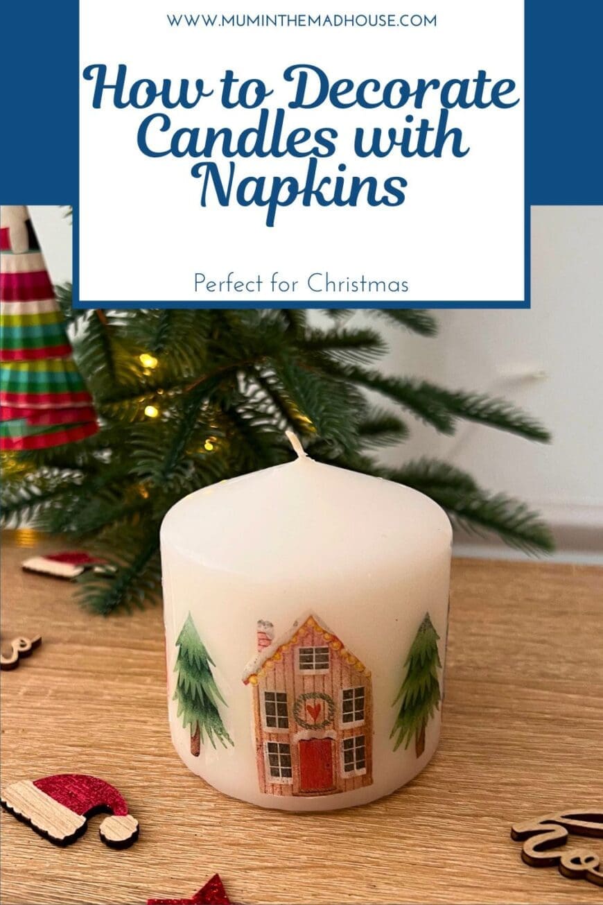 Create unique and stunning Christmas candles with decorative napkins! Easy, affordable, and perfect for holiday gatherings or gifting.
