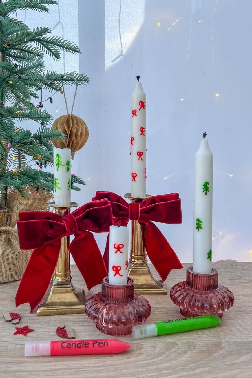 Craft beautiful festive candles with wax pens! Learn how to create charming Christmas trees and bows for your home or as thoughtful gifts. Safe and fun for all!