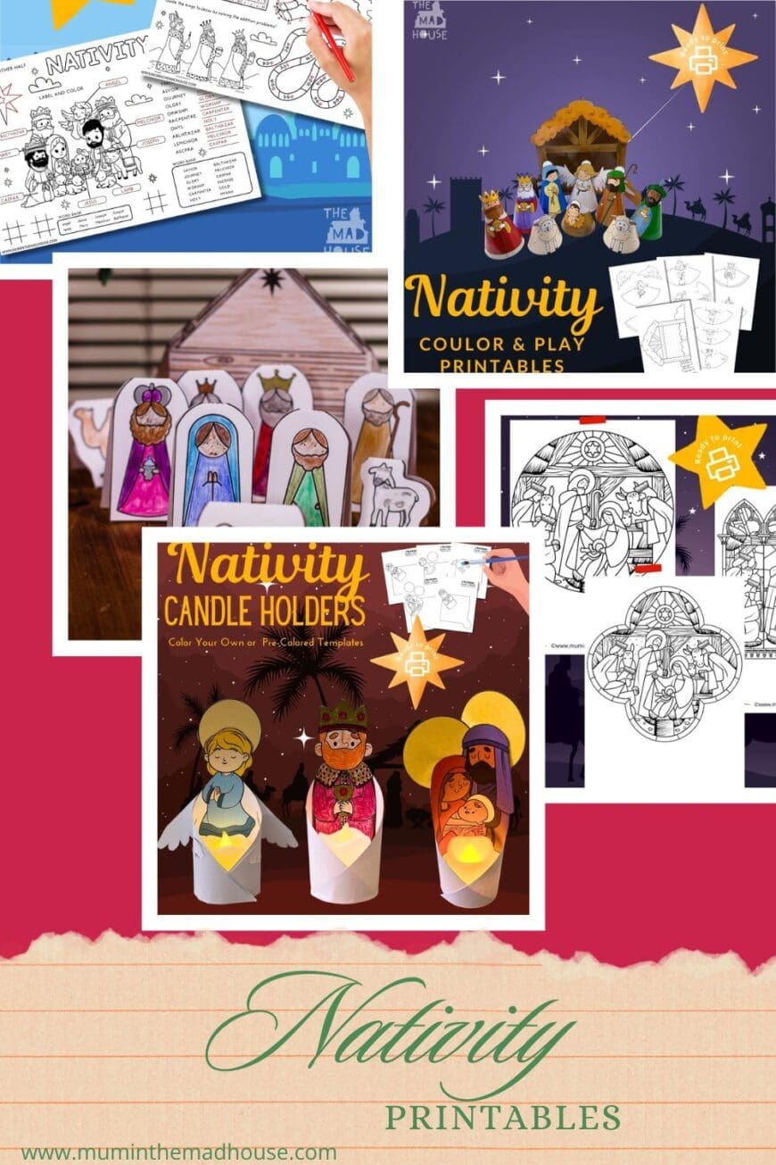 Celebrate the true meaning of Christmas with Nativity printables! From candle holders to coloring pages, these activities are perfect for home or Sunday School.