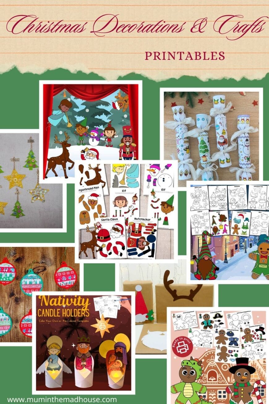 Decorate your home with printable Christmas crafts! From ornaments to articulated puppets, these DIY decorations add a personal touch to your holiday decor.