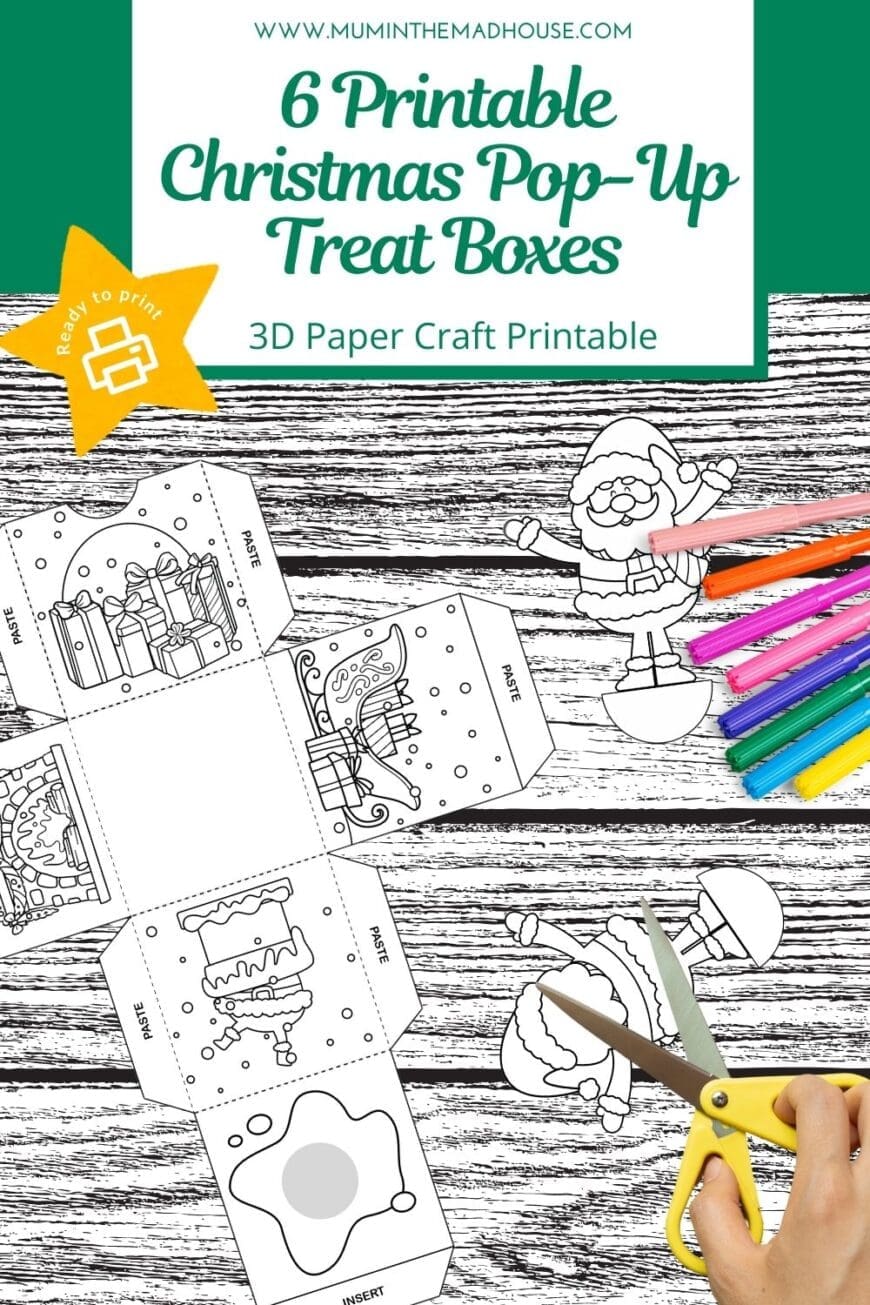 Make Christmas magical with these DIY pop-up treat boxes! 🎁 Use the free printable templates to create adorable boxes for sweets, notes, or party favors. A fun craft for the whole family!