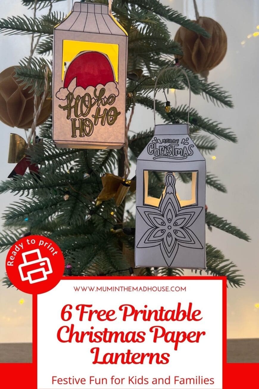 Light up your home this Christmas with DIY paper lanterns! Download these 6 free printable templates for an easy, budget-friendly craft perfect for kids and families.
