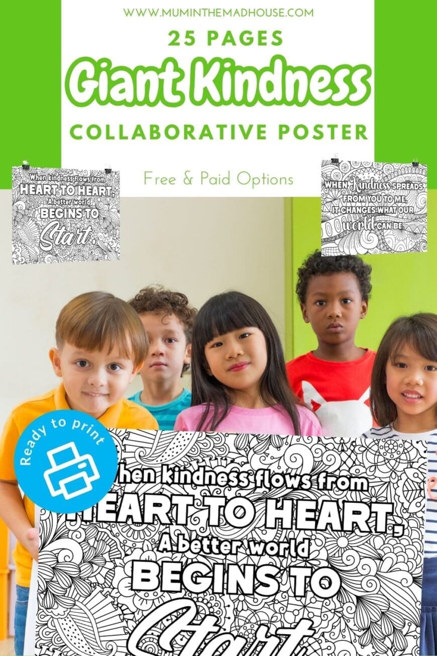 Looking for the perfect activity to celebrate World Kindness Day? These Giant Kindness Posters are creative, collaborative projects that spread a positive message while bringing groups together. Download the free or paid versions and create something beautiful today!