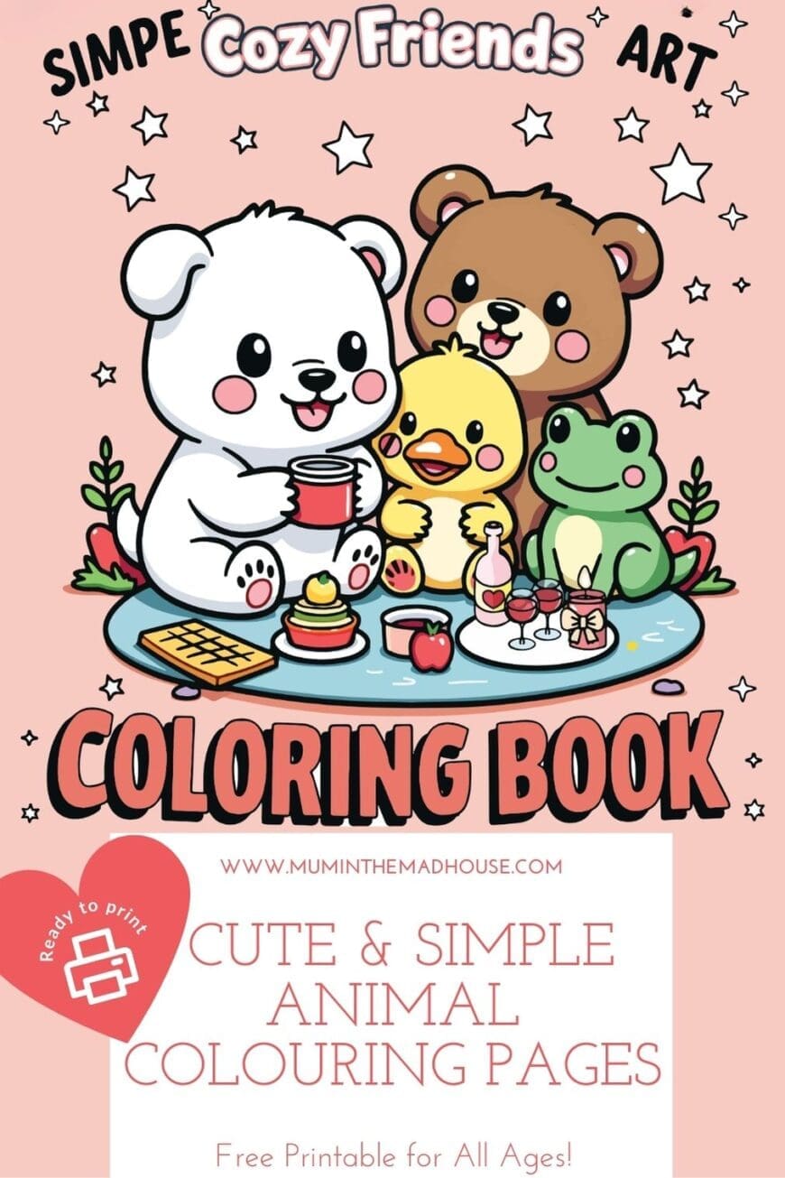 Looking for a fun and free colouring book? ๐๏ธ๐พ Download this adorable Fluffy Friends Colouring Book featuring cute, simple, and bold animal designs! Perfect for kids, toddlers, and even adults who love stress-free colouring. Print, colour, and enjoy!