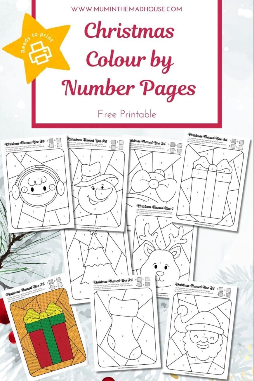 Download these festive Christmas colour by number pages—perfect for preschoolers and early learners! A fun, free printable activity featuring Santa, reindeer & Christmas trees. Great for classroom morning work or quiet time at home.