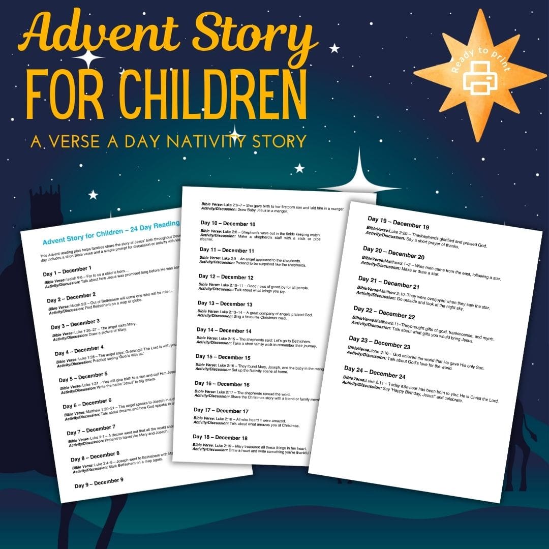 Free Advent Reading Plan for Children – 24 Days of the Christmas Story
