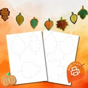 Free Felt Leaf Garland Template
