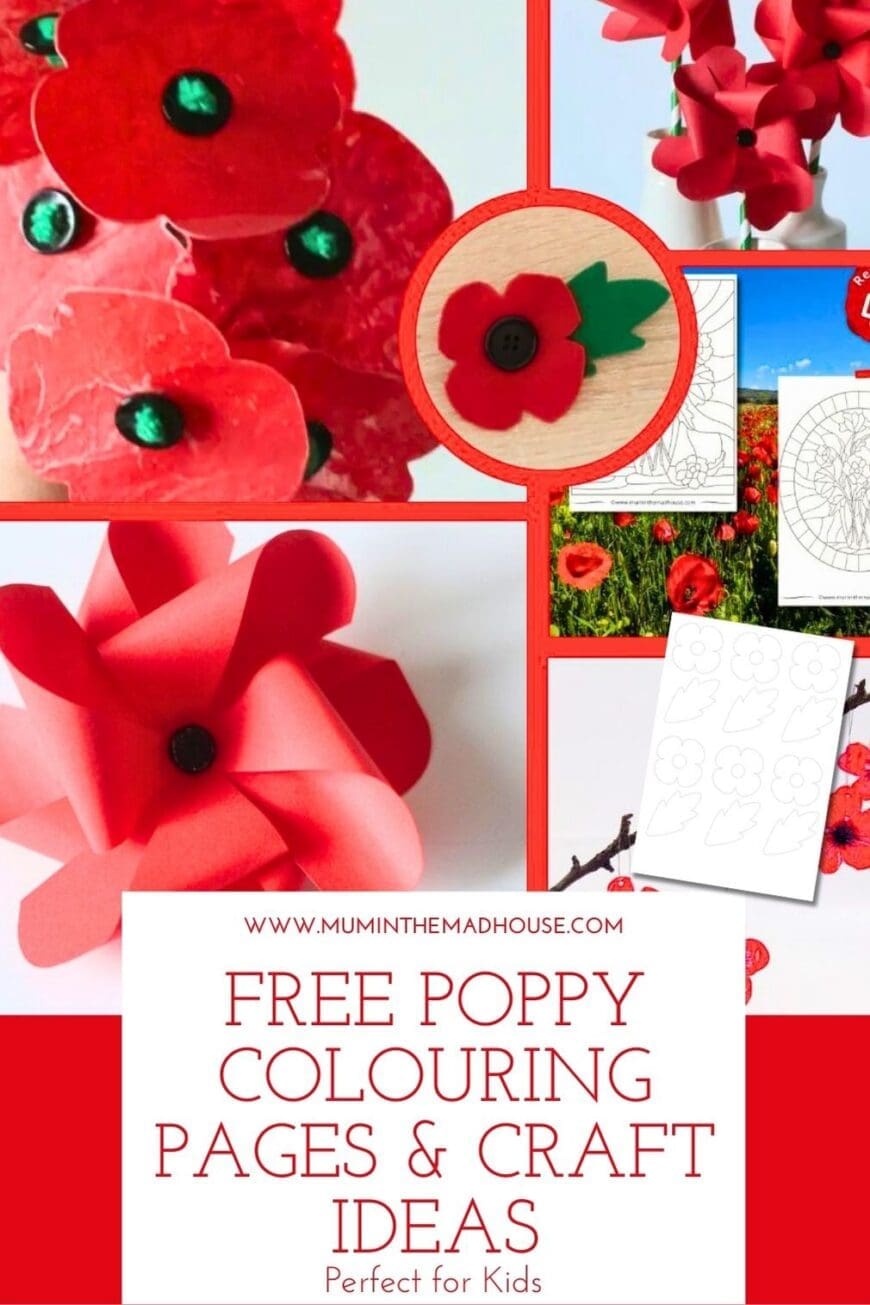 Keep children engaged with beautiful poppy colouring pages, bookmarks, and creative craft tutorials. Easy DIY ideas for Remembrance or Veterans Day.