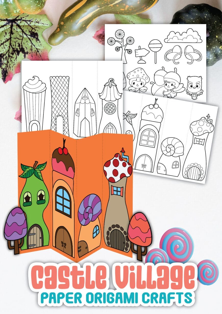 Kids will love making their own cozy paper village with this free autumn cut-and-paste craft! A fun seasonal activity for classrooms, playdates, or rainy afternoons.