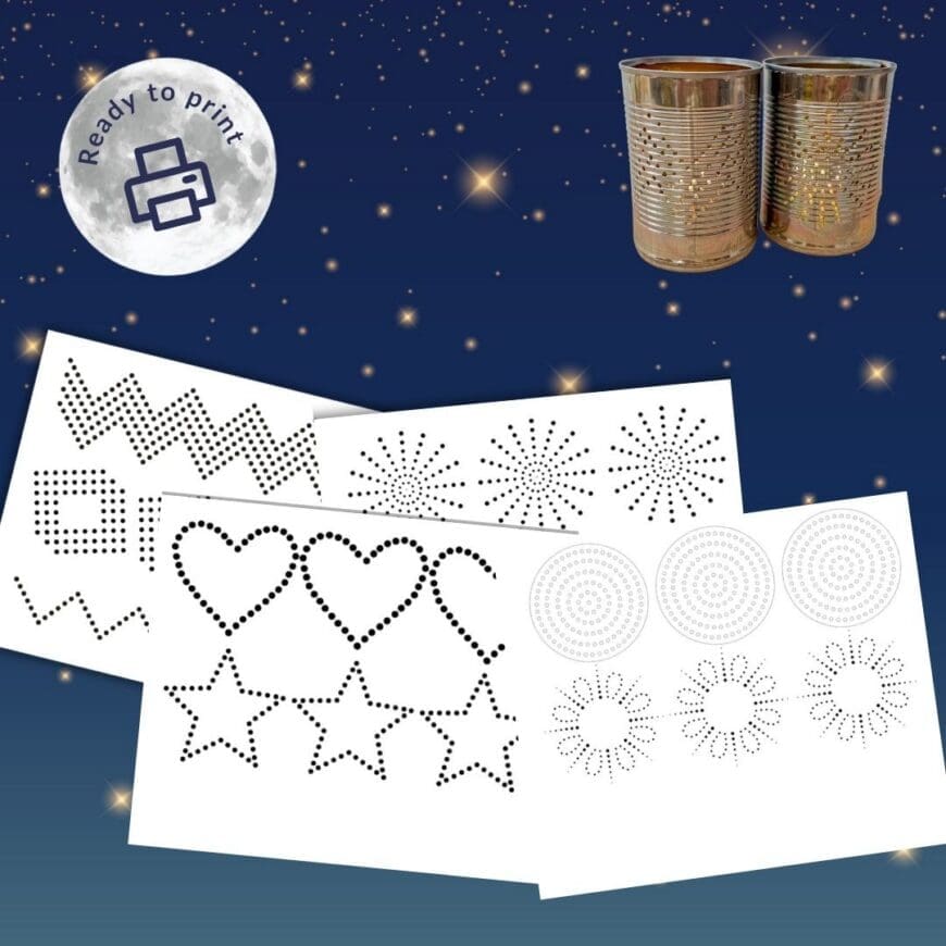 Free Lantern Pattern Printables – Upcycled Tin Can Lanterns