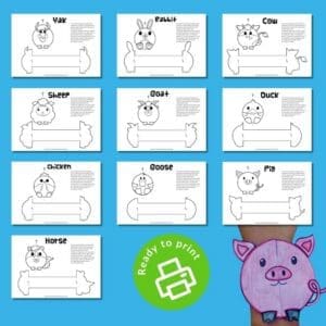 Download Your Free Farm Animal Paper Bracelets