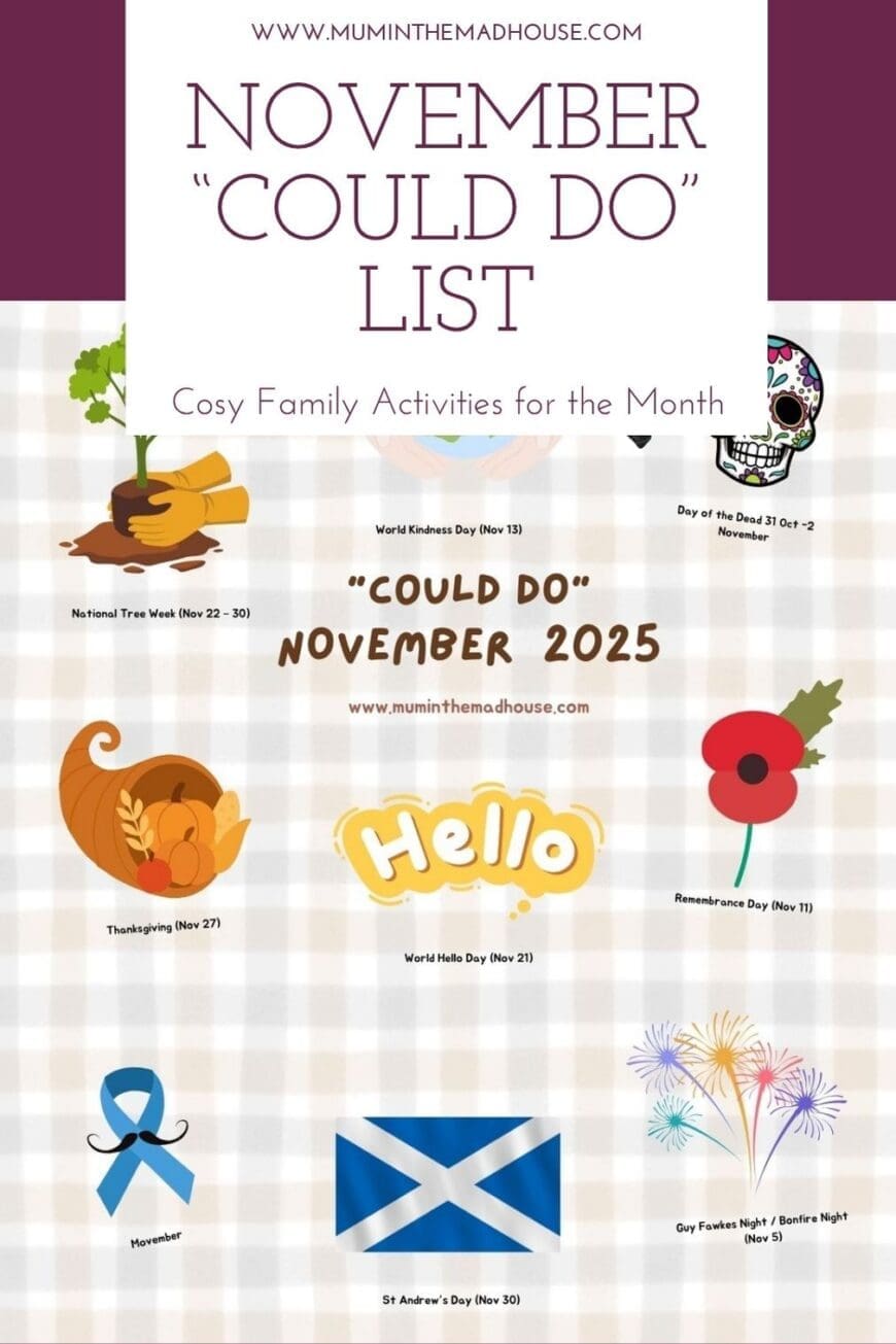 Keep autumn magic alive with November’s Could-Do List! From poppy crafts to firework nights, enjoy family moments before the Christmas rush begins.