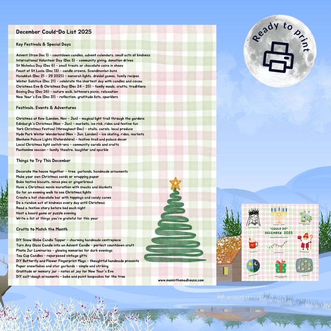 Could Do December – Free Printable Family Activity List